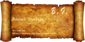 Bazsó Ibolya névjegykártya