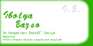ibolya bazso business card