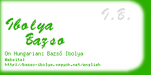ibolya bazso business card